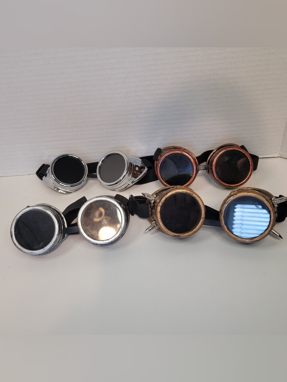 Lot of 4 Vintage Victorian Steampunk Goggles Retro Gothic Punk Cosplay
